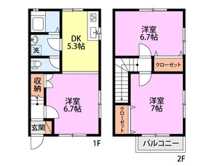ハイツめぐみ3【1階】の間取り