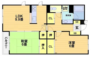 レジディア太秦【1階】の間取り