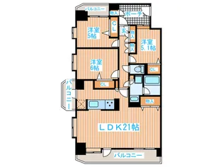 ダイアパレス大和通りII【10階】の間取り