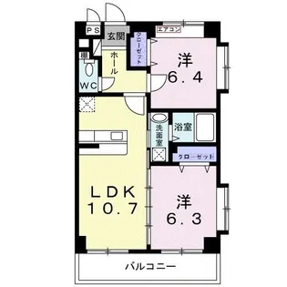 パルミラ古蔵台【3階】の間取り