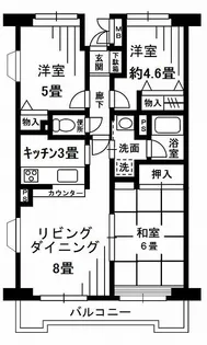 ベルウッド一之江【5階】の間取り