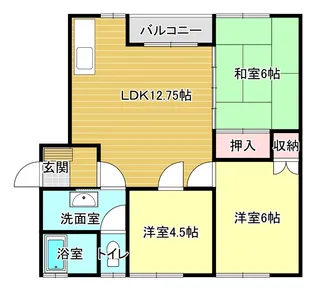 桂山荘【2階】の間取り