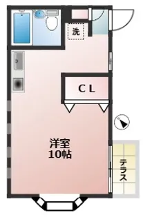 メゾンドヴェルツ【1階】の間取り