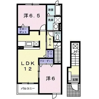 ボニート ブローテI【2階】の間取り