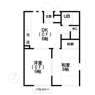 フジハイツB【2階】の間取り