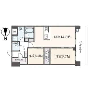 HILL CREST OYAMA【6階】の間取り