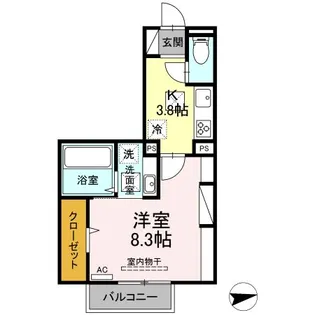 レアール・パレスト【1階】の間取り