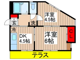 ラ・シェリール【1階】の間取り