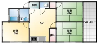 野中ハイツA棟【1階】の間取り