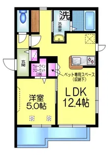 Fleurs.HM フルールエイチエム【1階】の間取り
