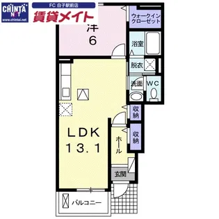 プリーズ ライフ【1階】の間取り