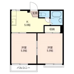 積水ハウスシャーメゾン ラッキーハイツ1号館 201号室【2階】の間取り