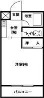 サンシャインハイツB【2階】の間取り