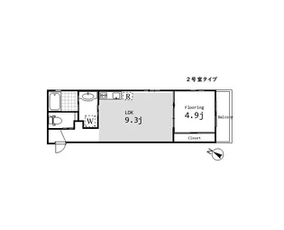ライスヘッジ【3階】の間取り