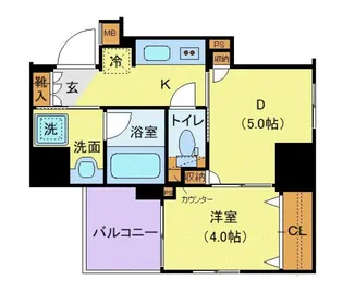 日神デュオステージ新御徒町【7階】の間取り
