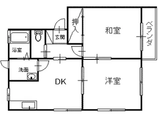 ディモラ三井【1階】の間取り