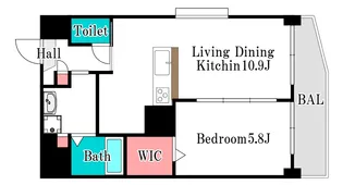 アリビオ高柳【5階】の間取り