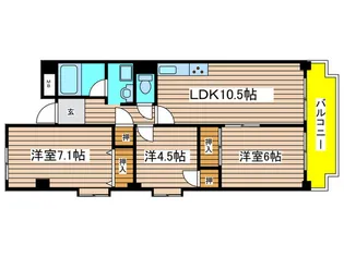 ロイヤル白鳥【1階】の間取り