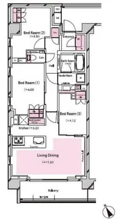 RISING SUN 恵比寿二丁目【3階】の間取り