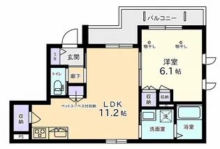 Courtyard武蔵野公園East【1階】の間取り