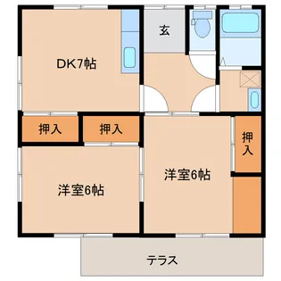 宮城県柴田郡大河原町字東桜町【一戸建】の間取り