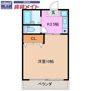 サンライズ【2階】の間取り