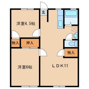 ハイツ871【1階】の間取り