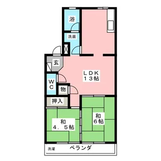 メゾンエスポワール【4階】の間取り