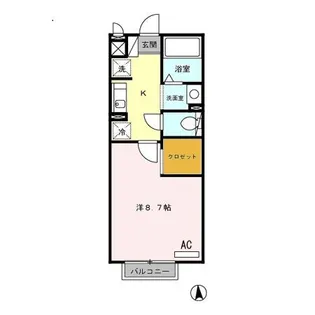 ウィルコート堤【1階】の間取り