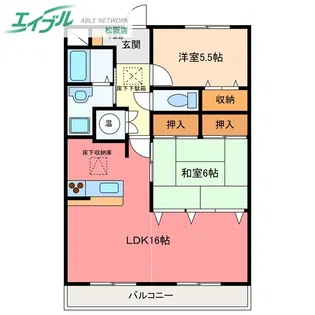 ルネスガーデン【2階】の間取り