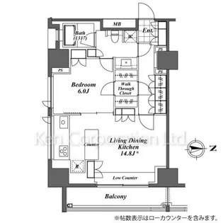 パークハビオ東中野【15階】の間取り