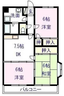 グランヴィーアウエスト【1階】の間取り