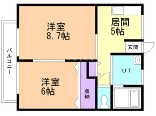 ドリームハウス筒井【2階】の間取り