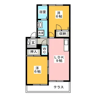 ウイングコートA棟【1階】の間取り