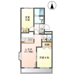 サンコーポ塩河【1階】の間取り