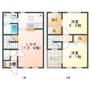 三重県鈴鹿市高岡台2【一戸建】の間取り