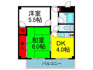 ユニコム緑地公園【3階】の間取り