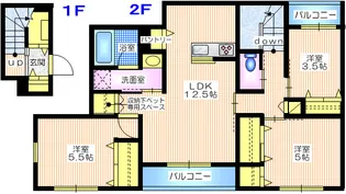 Moon terrace【2階】の間取り