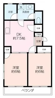 西木ハイツ【2階】の間取り