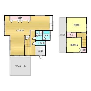 岡山県総社市清音柿木【一戸建】の間取り