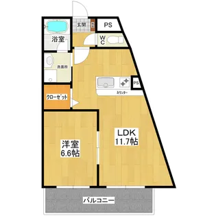 茨城県つくば市松野木【マンション】の間取り