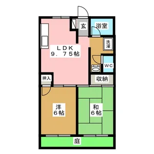 城山コーポ【1階】の間取り