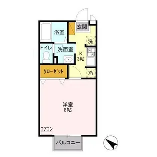 パークサイド松ヶ丘【2階】の間取り