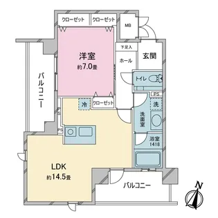 SAKURA【3階】の間取り