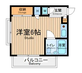 神奈川県川崎市川崎区伊勢町【マンション】の間取り