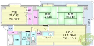 ディライト西多賀【2階】の間取り