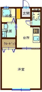 インターネットハウス江島【1階】の間取り