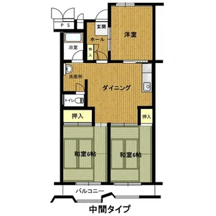 兵庫県公社 播磨城ノ宮3号棟【3階】の間取り