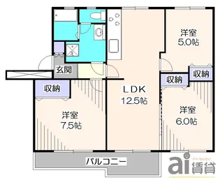 東京都東久留米市滝山2【マンション】の間取り