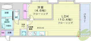 スクエア泉中央【9階】の間取り